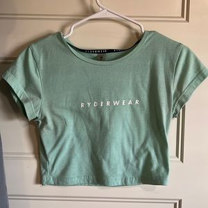 Women’s Ryderwear Mint Workout Gym Crop Top